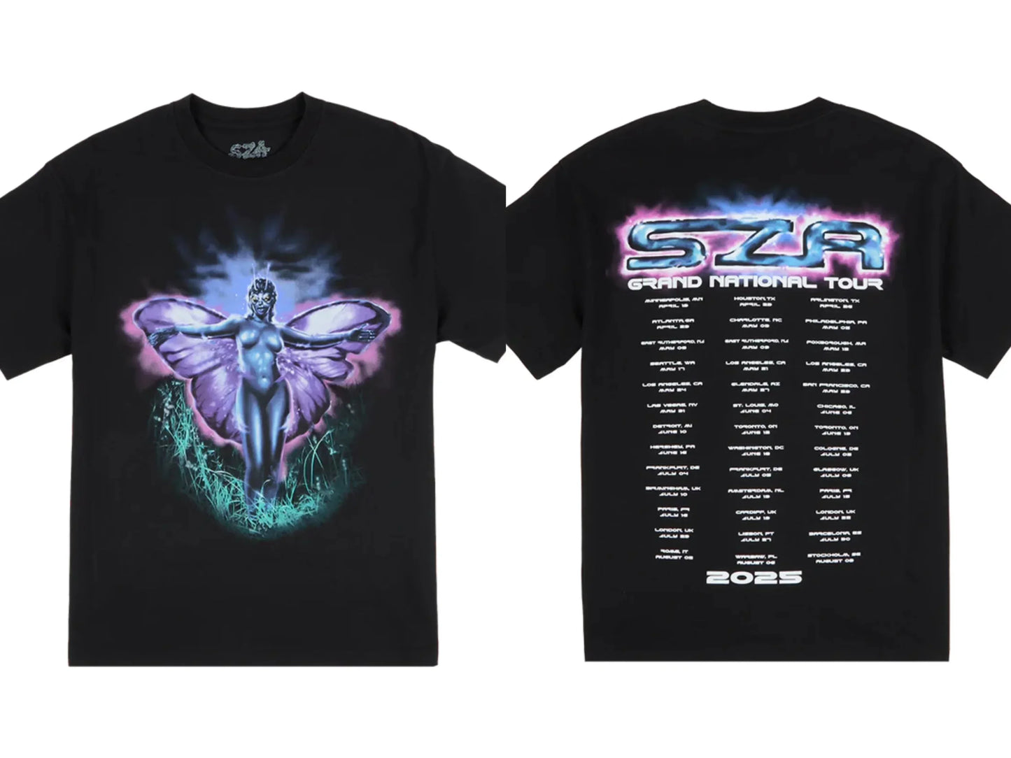 SZA Kendrick Lamar 2025 Global Tour Printed T-Shirt