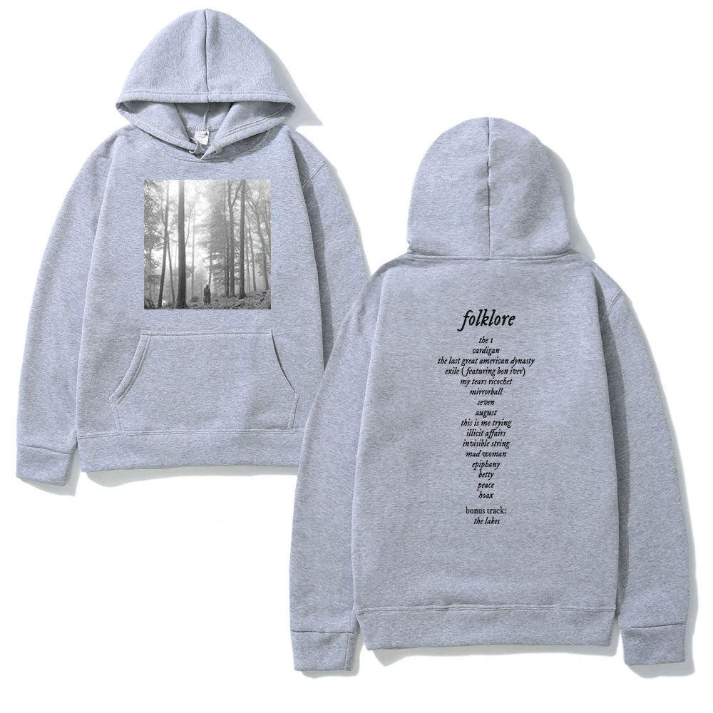 Taylor Music Album Folklore Print Hoodie