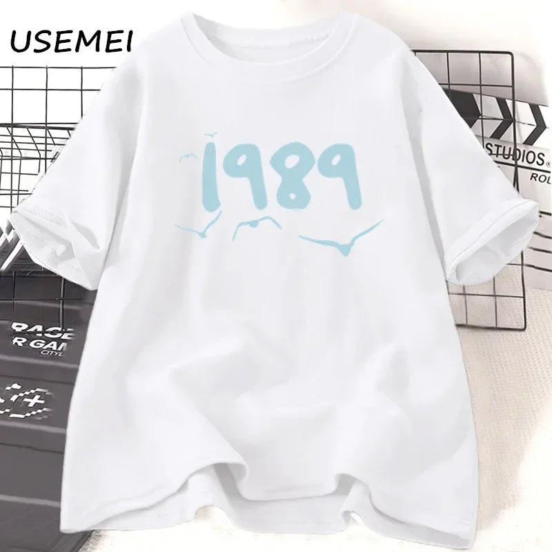 Taylors 1989 Swiftie Merche Era T-shirts for Women Streetwear O Neck Summer Short Sleeve Womens Clothing Tees Unisex Oversized