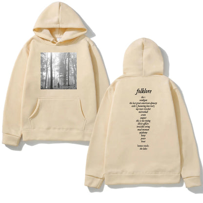 Taylor Music Album Folklore Print Hoodie