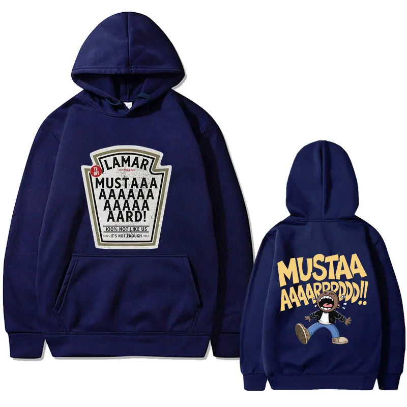 Kendrick Lamar Not Like Us Mustard Double Sided Print Hoodie