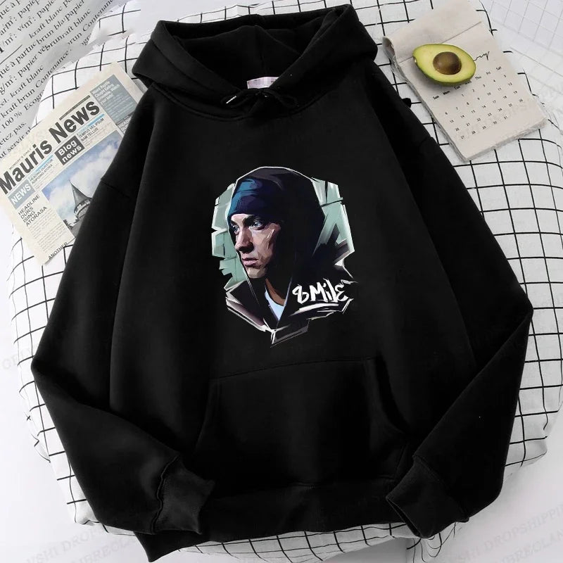 Eminem Print Hoodie Men