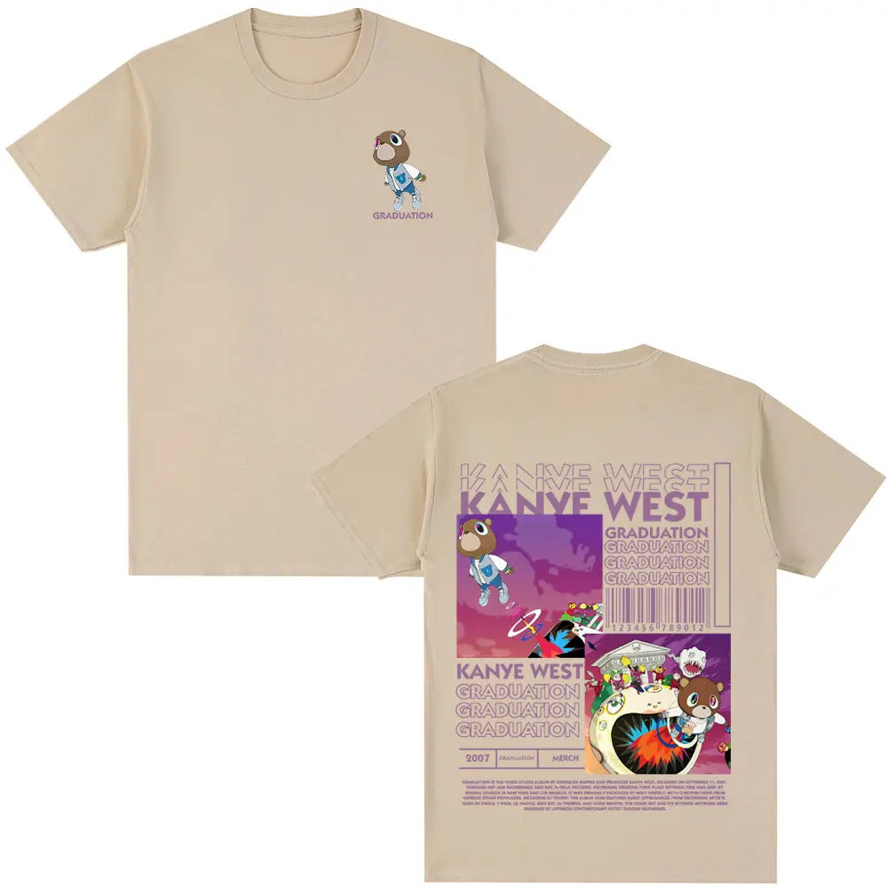Kanye West Graduation Bear Print T Shirt