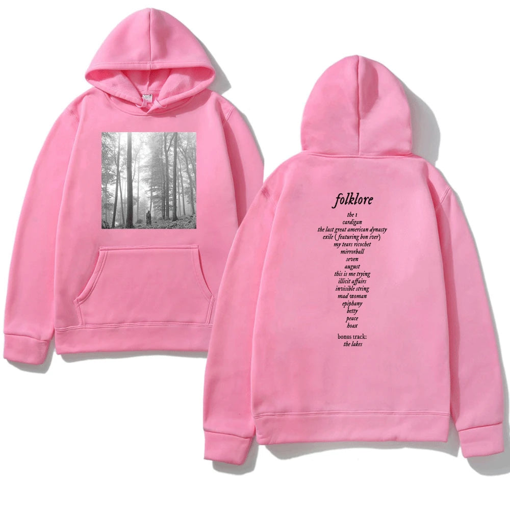 Taylor Music Album Folklore Print Hoodie