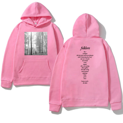Taylor Music Album Folklore Print Hoodie