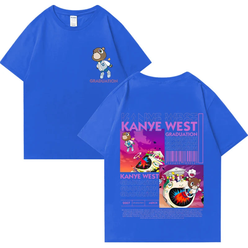 Kanye West Graduation Bear Double Sided Printed T shirt