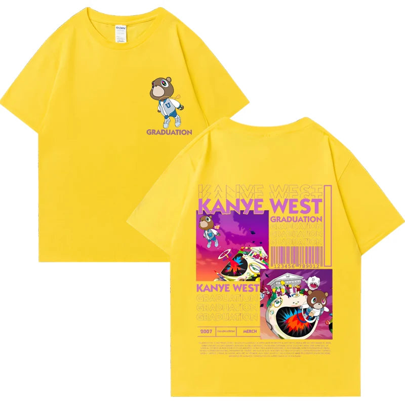 Kanye West Graduation Bear Double Sided Printed T shirt