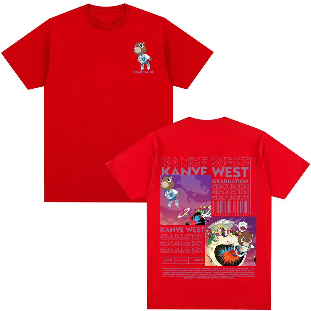 Kanye West Graduation Bear Print T Shirt