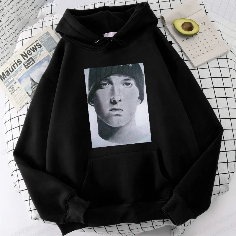 Eminem Print Hoodie Men