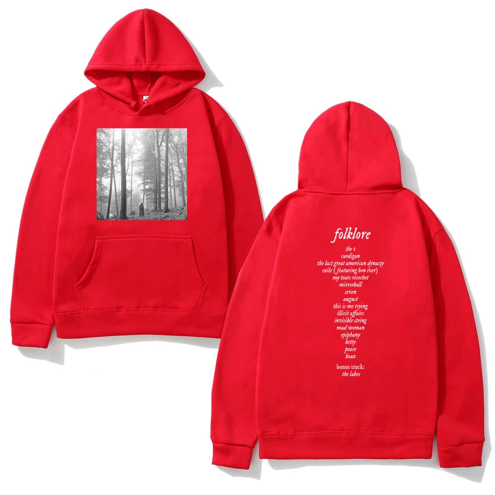 Taylor Music Album Folklore Print Hoodie