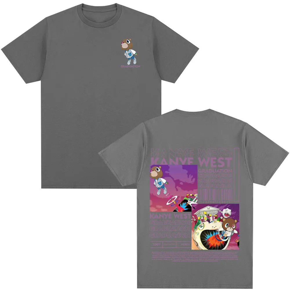 Kanye West Graduation Bear Print T Shirt