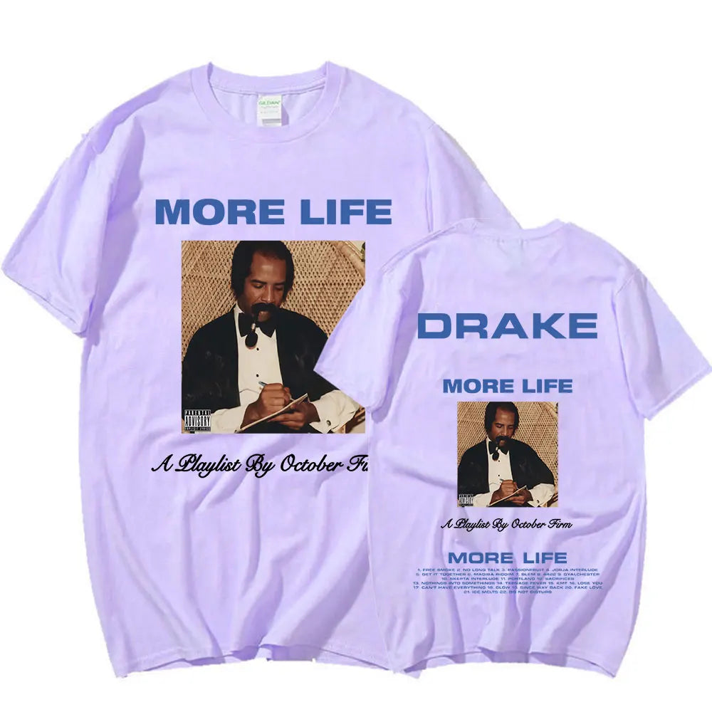 Drake T-shirt Music Album More Life Graphic T-shirt