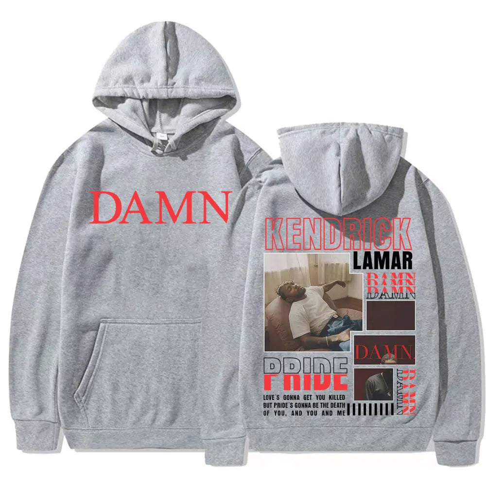 Kendrick Lamar Damn Album Cover Print Hoodies
