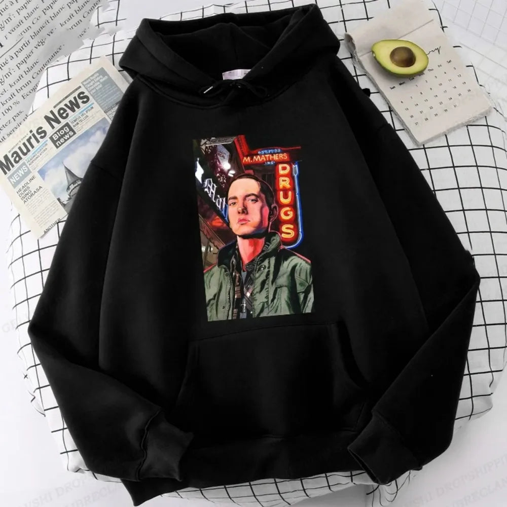 Eminem Print Hoodie Men
