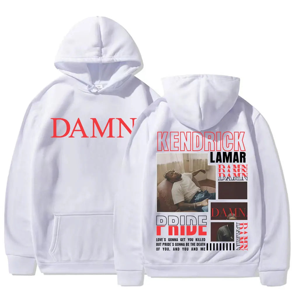 Kendrick Lamar Damn Album Cover Print Hoodies