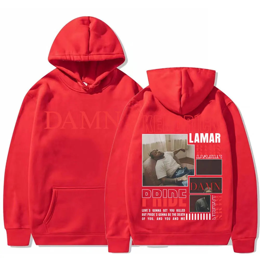 Kendrick Lamar Damn Album Cover Print Hoodies