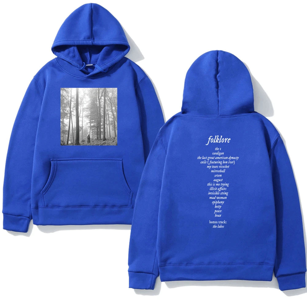 Taylor Music Album Folklore Print Hoodie