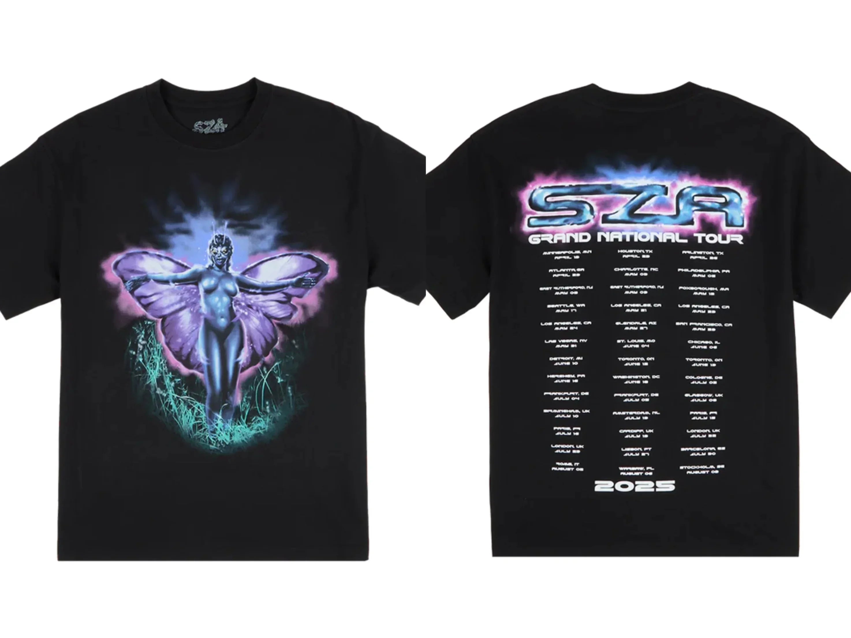 SZA Kendrick Lamar 2025 Global Tour Printed T-Shirt