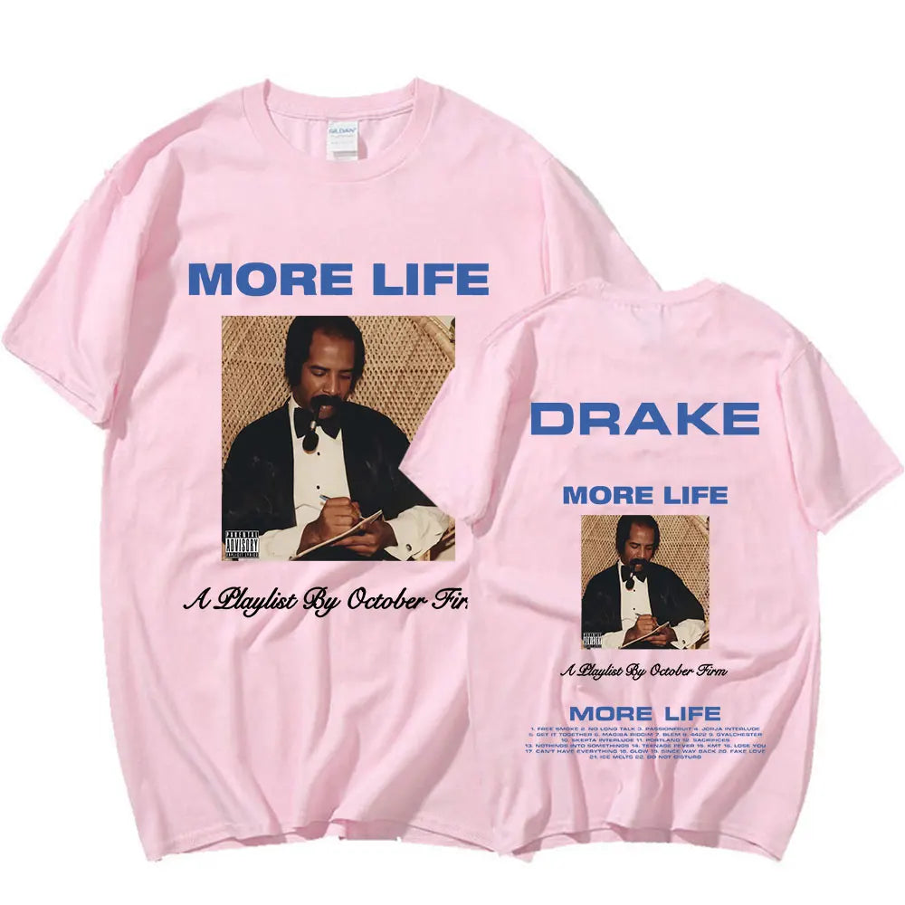 Drake T-shirt Music Album More Life Graphic T-shirt