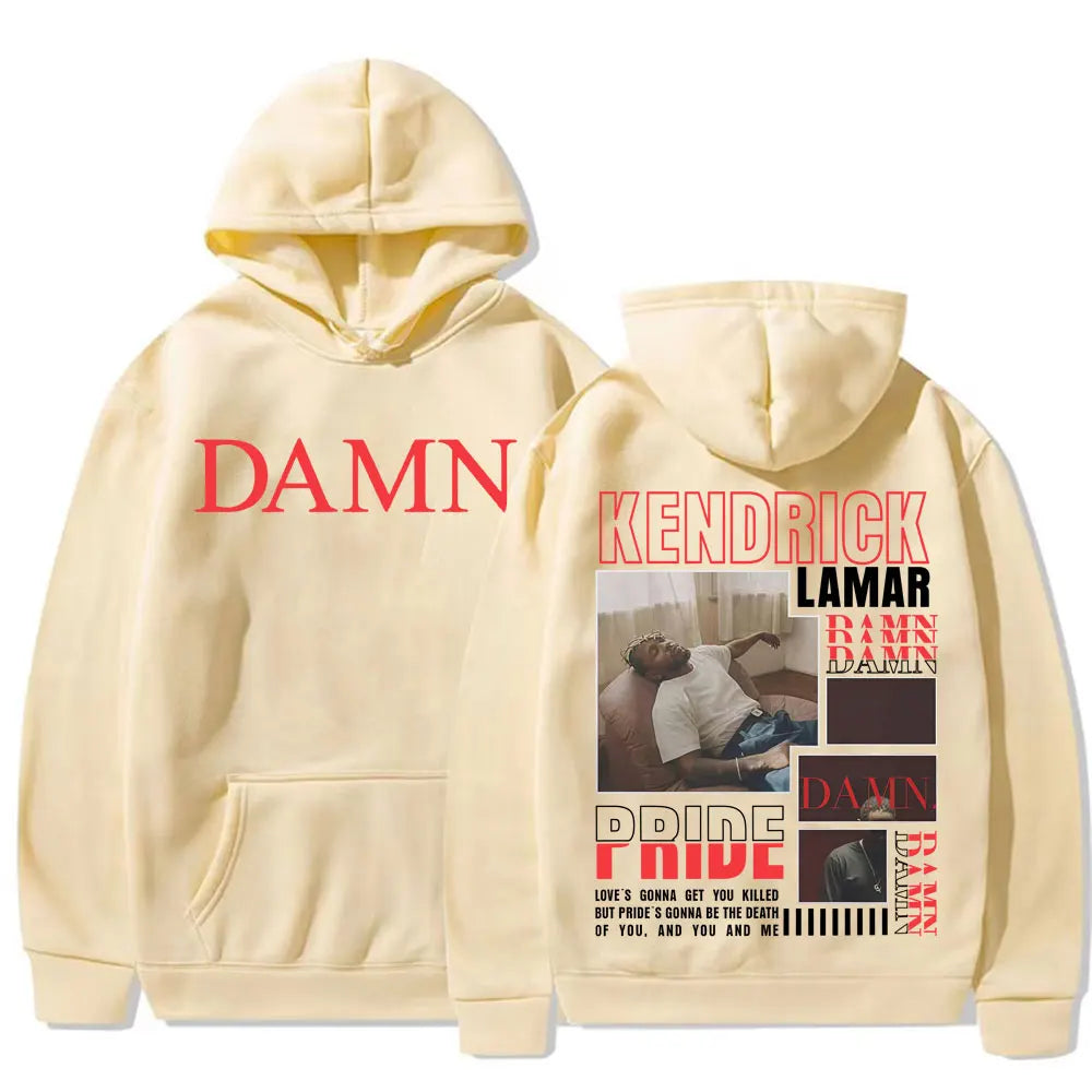 Kendrick Lamar Damn Album Cover Print Hoodies
