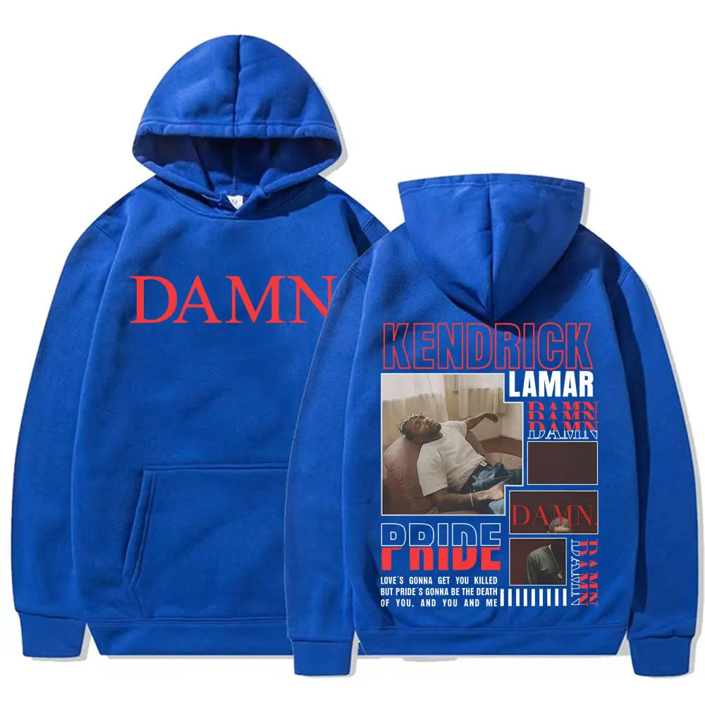 Kendrick Lamar Damn Album Cover Print Hoodies