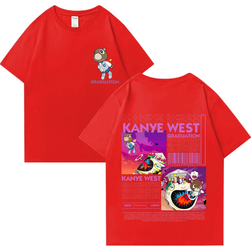 Kanye West Graduation Bear Double Sided Printed T shirt
