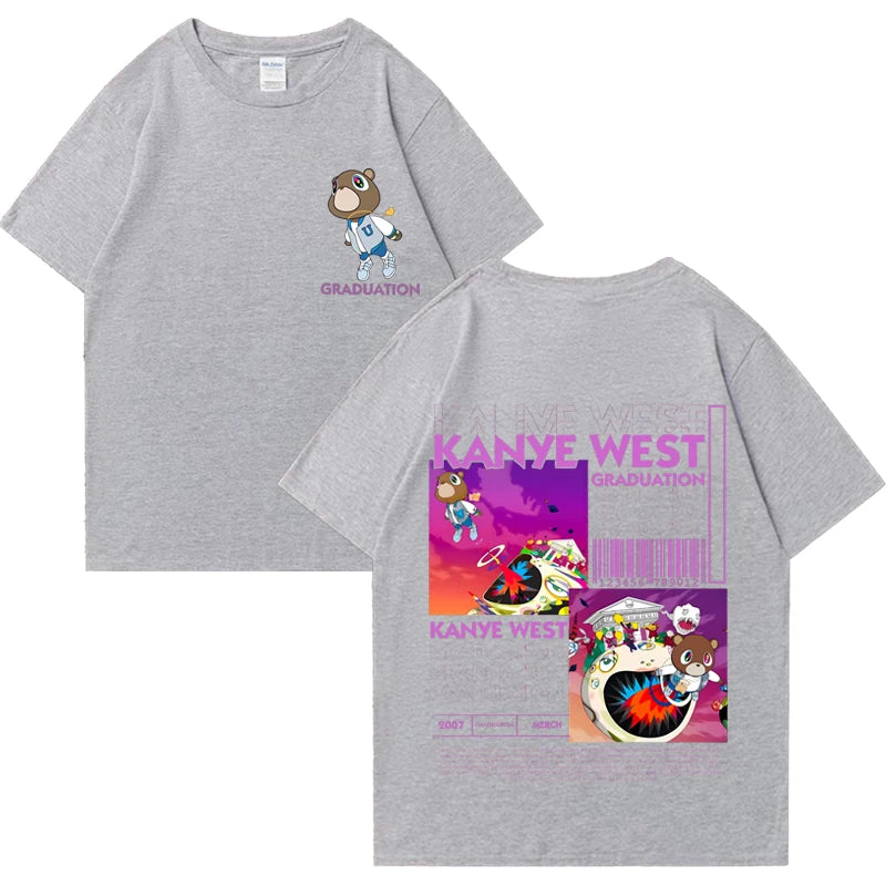 Kanye West Graduation Bear Double Sided Printed T shirt
