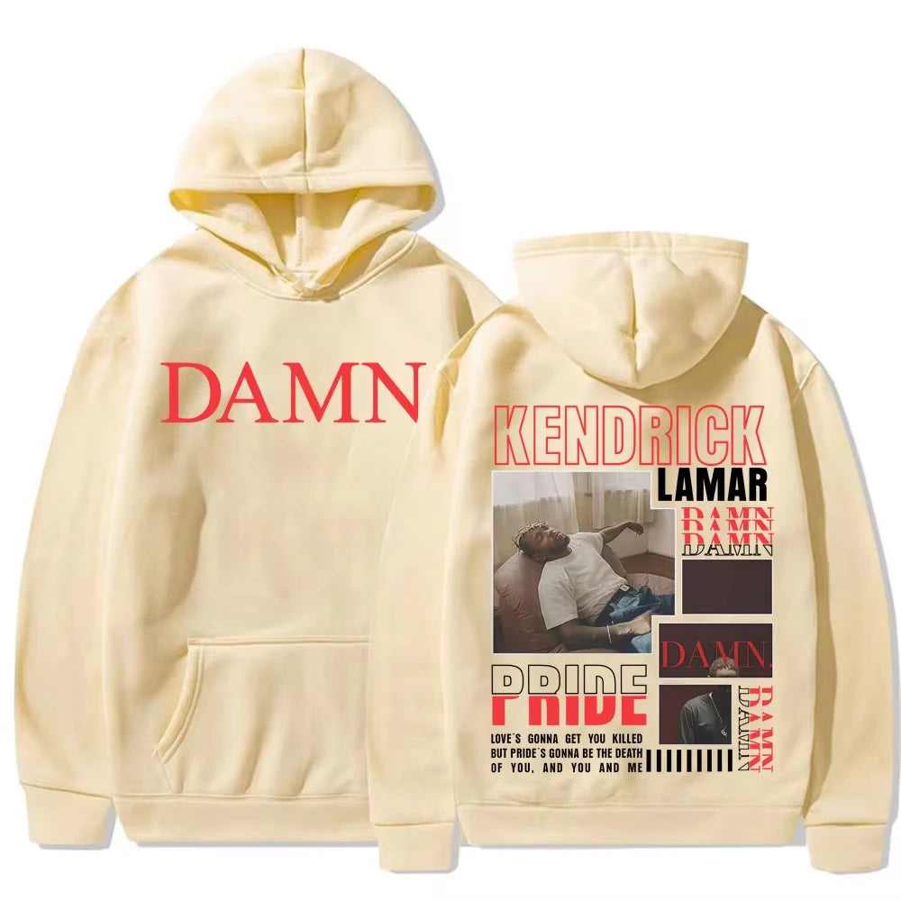 Kendrick Lamar Damn Album Cover Print Hoodies