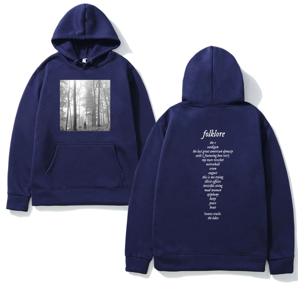 Taylor Music Album Folklore Print Hoodie