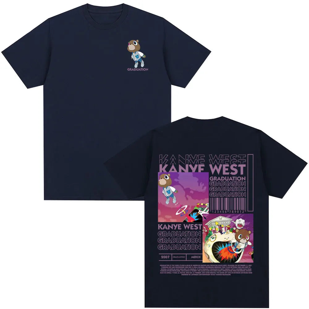 Kanye West Graduation Bear Print T Shirt