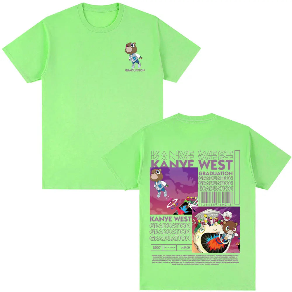 Kanye West Graduation Bear Print T Shirt