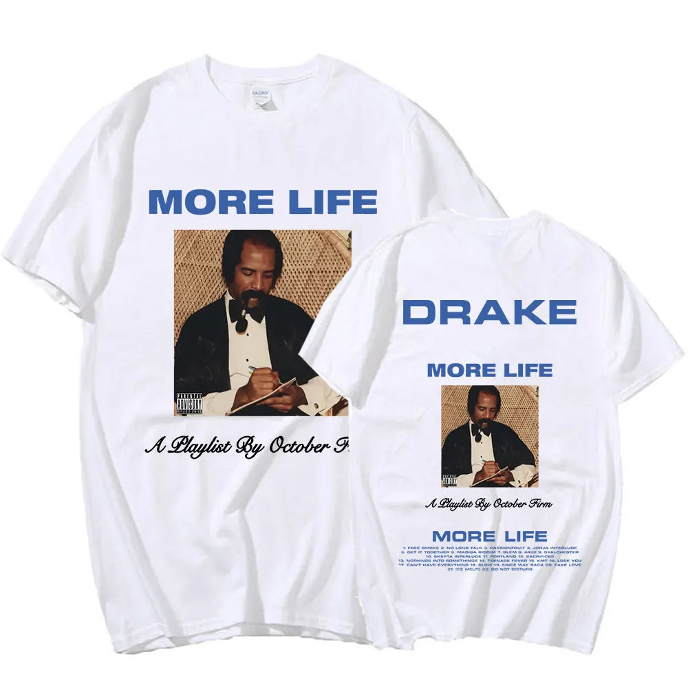 Drake T-shirt Music Album More Life Graphic T-shirt
