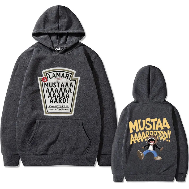 Kendrick Lamar Not Like Us Mustard Double Sided Print Hoodie