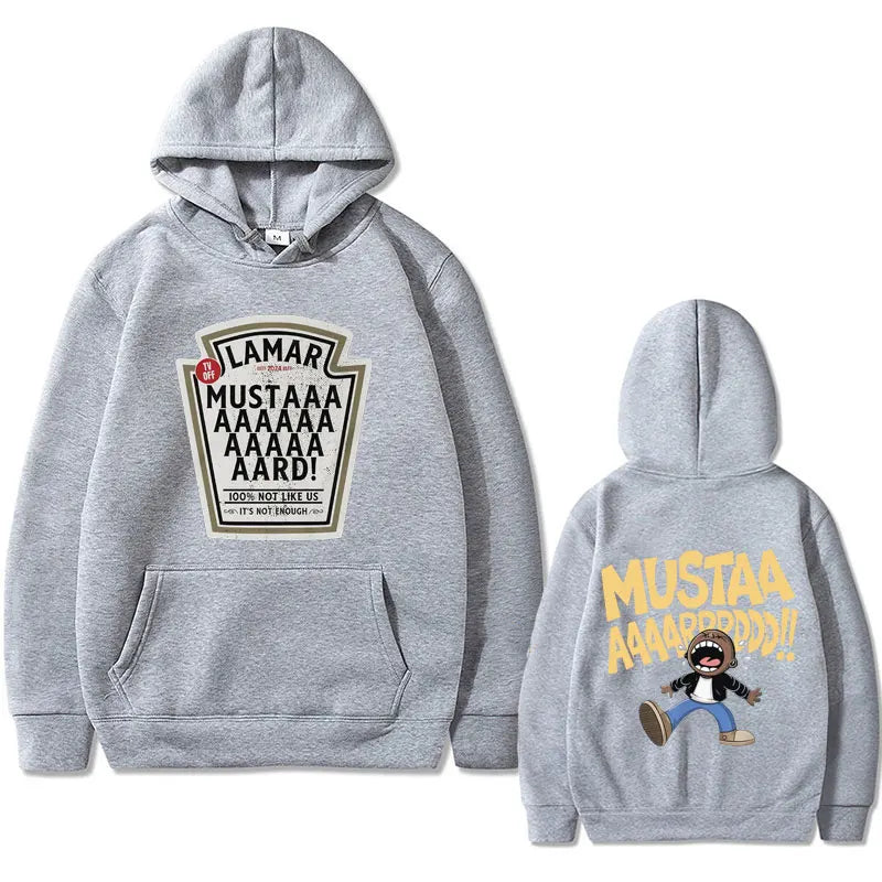 Kendrick Lamar Not Like Us Mustard Double Sided Print Hoodie