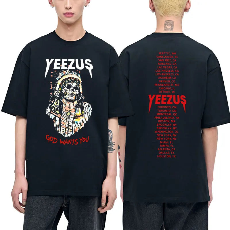 Men Women Hip Hop Vintage T-shirt Oversized