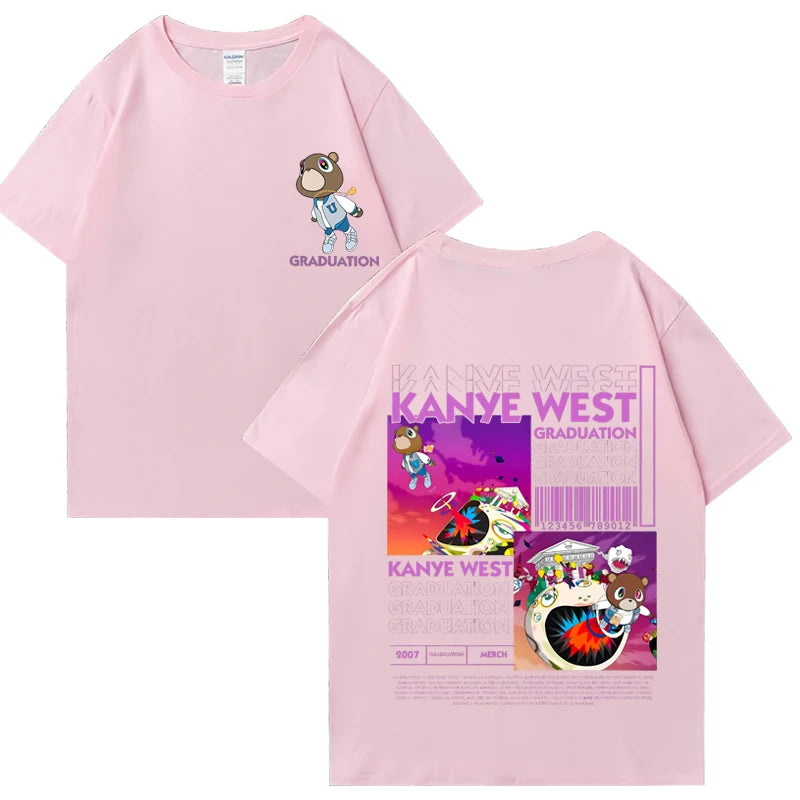 Kanye West Graduation Bear Double Sided Printed T shirt
