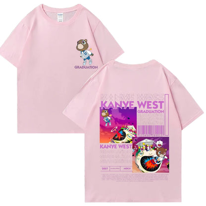 Kanye West Graduation Bear Double Sided Printed T shirt