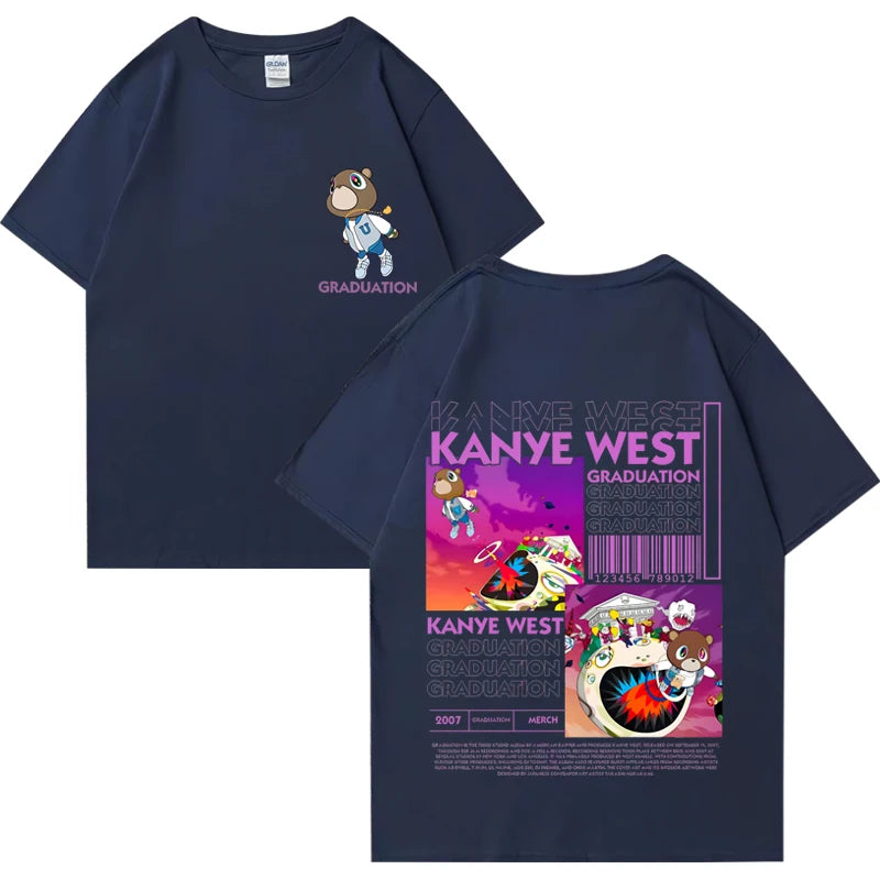 Kanye West Graduation Bear Double Sided Printed T shirt