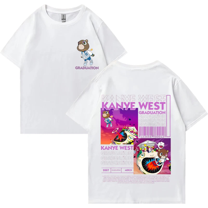 Kanye West Graduation Bear Double Sided Printed T shirt