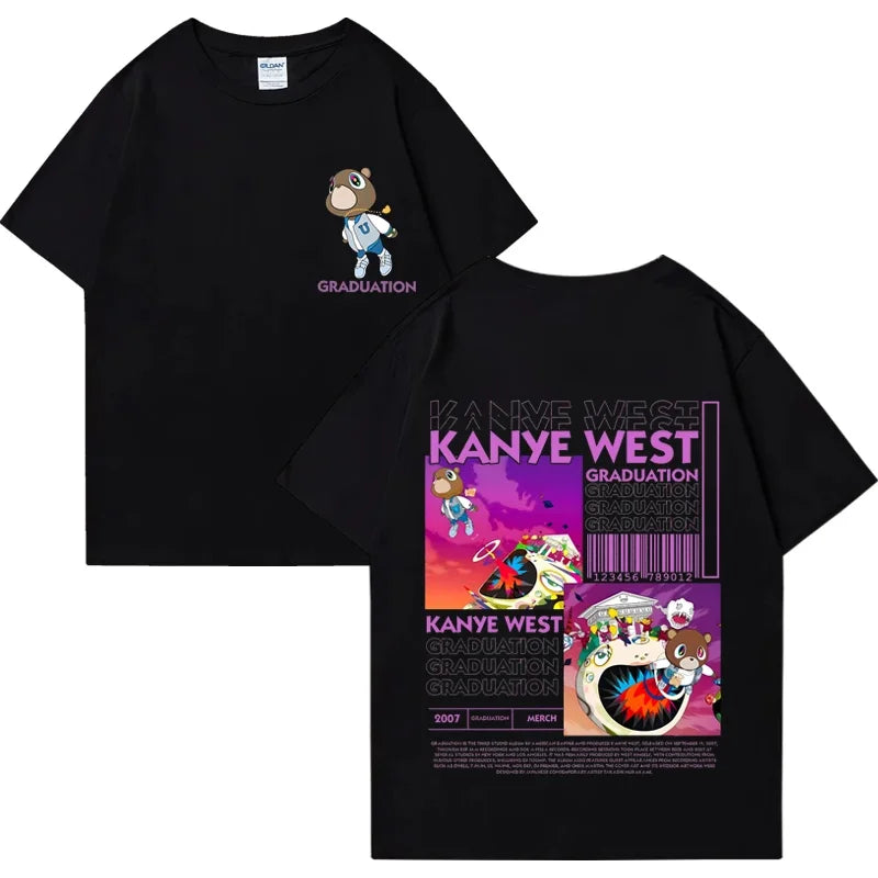 Kanye West Graduation Bear Double Sided Printed T shirt