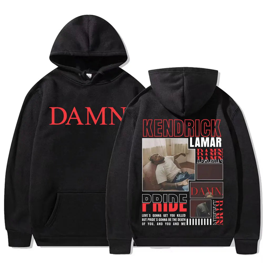 Kendrick Lamar Damn Album Cover Print Hoodies