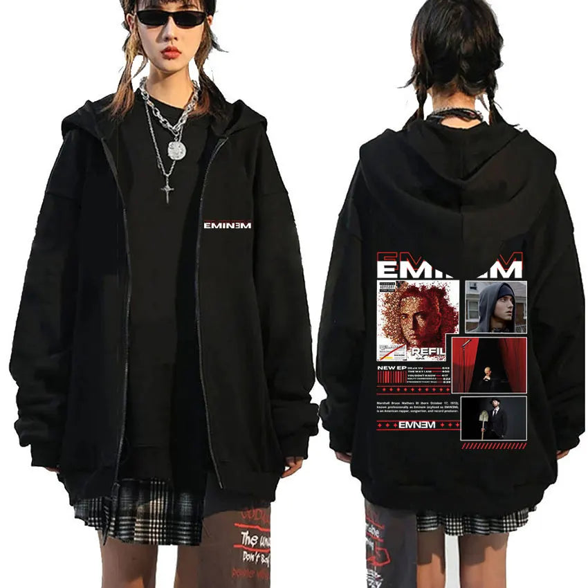 Rapper Eminem Zipper Hoodie
