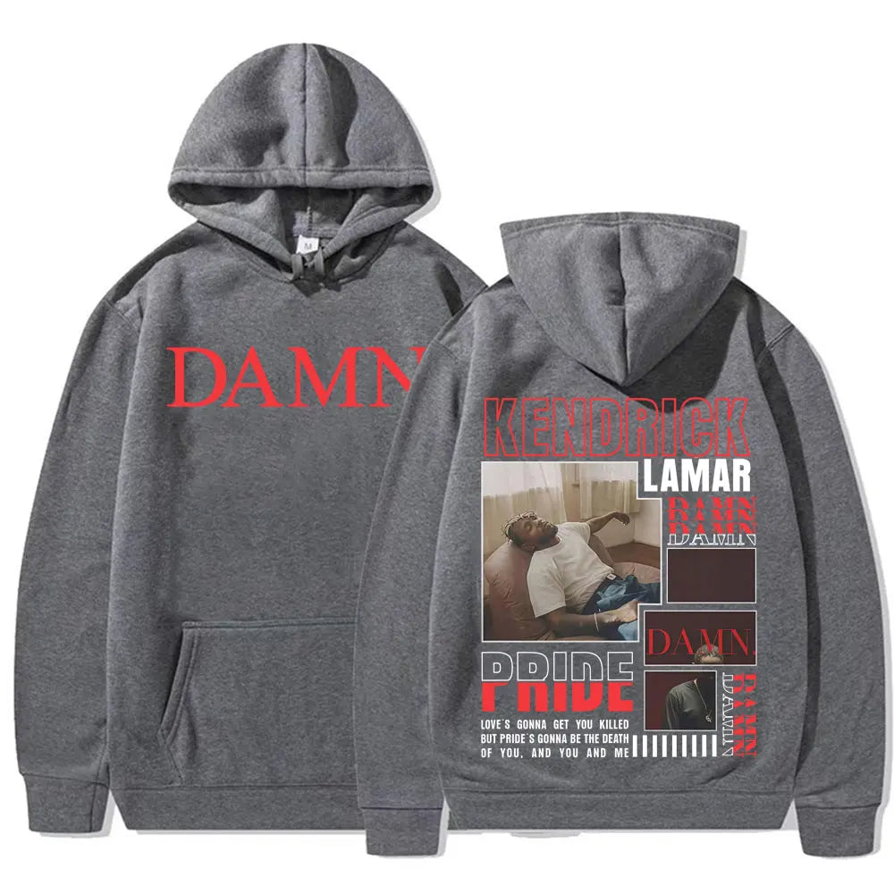 Kendrick Lamar Damn Album Cover Print Hoodies