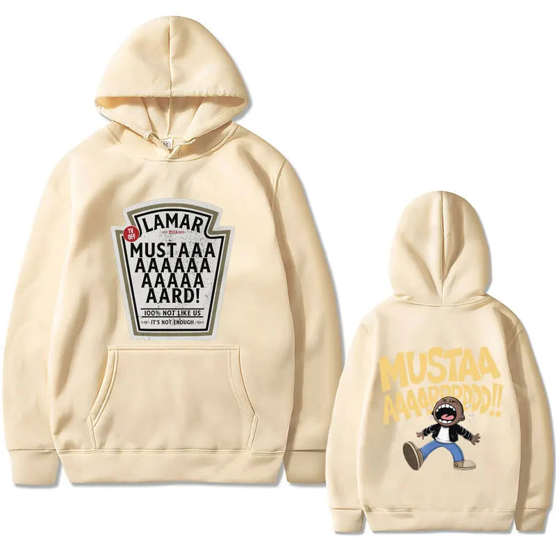 Kendrick Lamar Not Like Us Mustard Double Sided Print Hoodie
