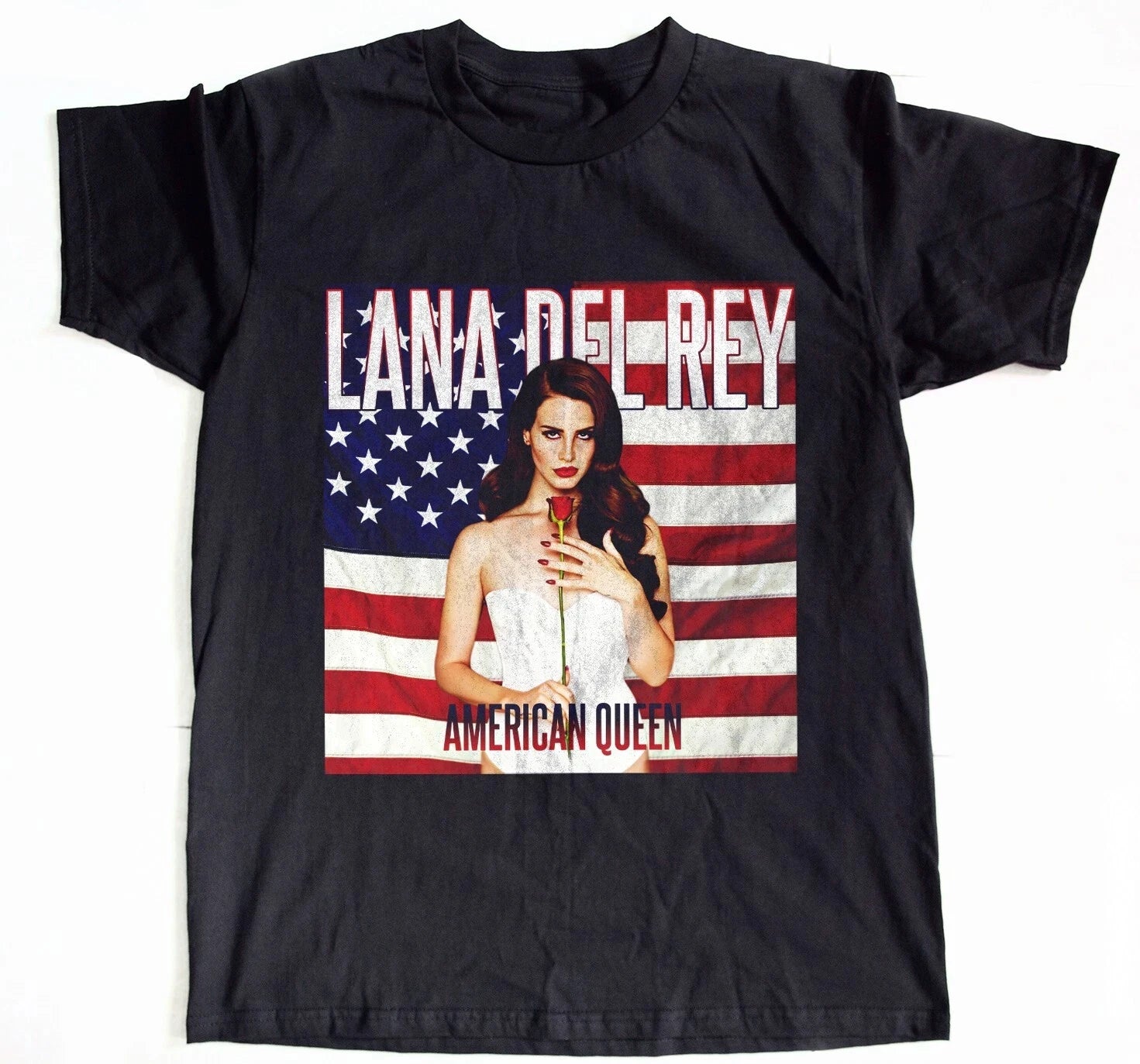 Lana Del Rey American Queen Black T-Shirt