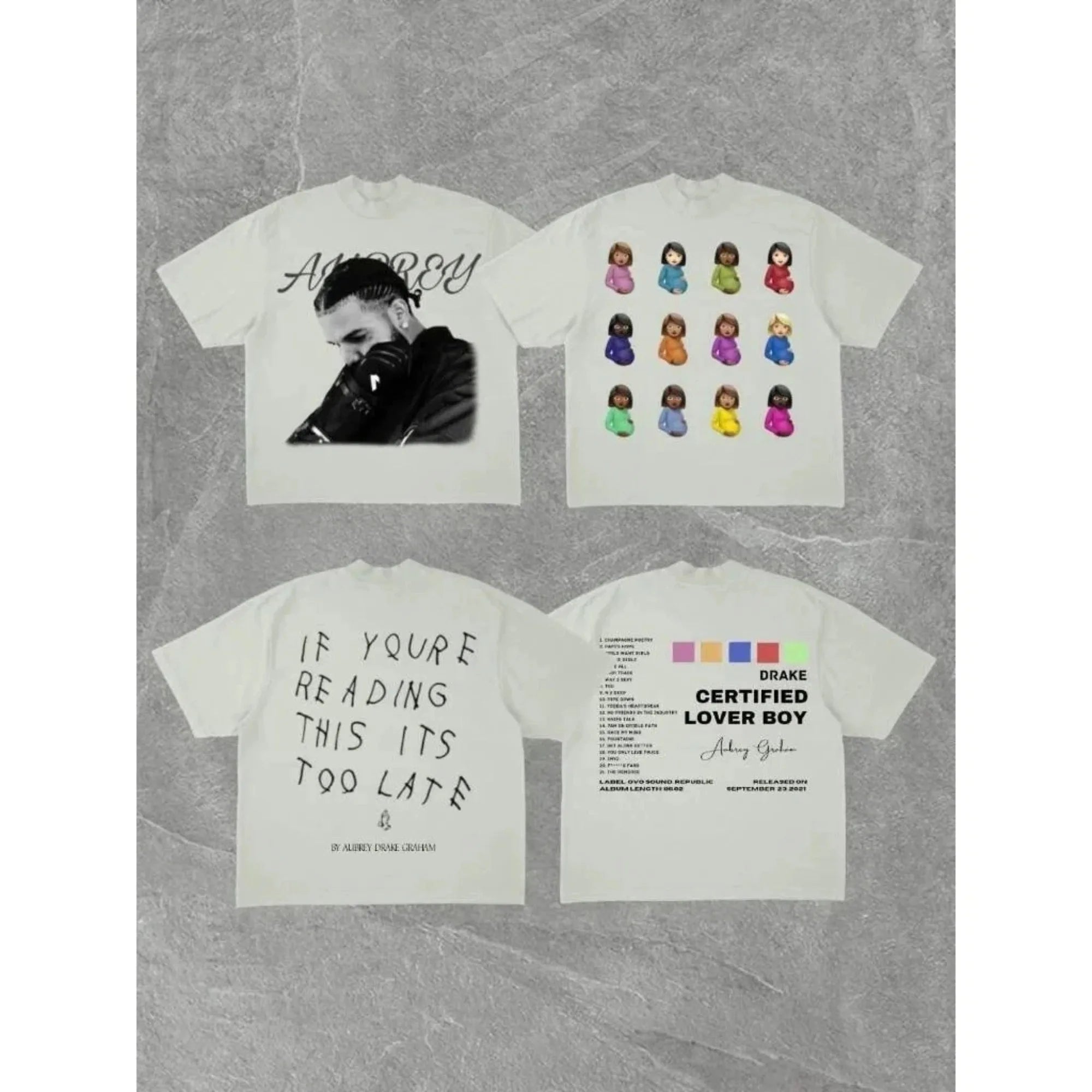 Rapper Drake Certified Lover Boy Album Print Graphic T-shirt