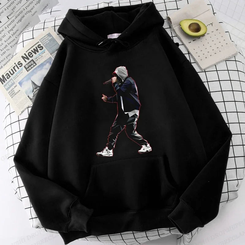 Eminem Print Hoodie Men