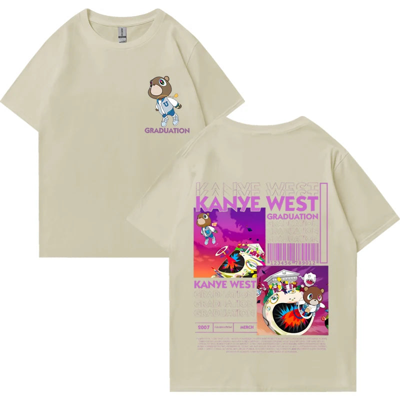 Kanye West Graduation Bear Double Sided Printed T shirt