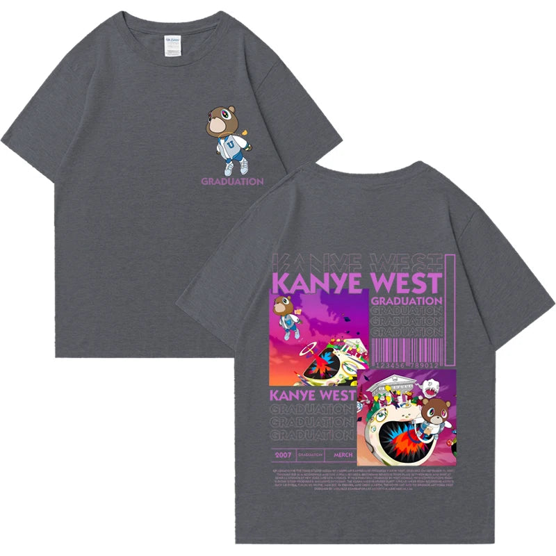 Kanye West Graduation Bear Double Sided Printed T shirt