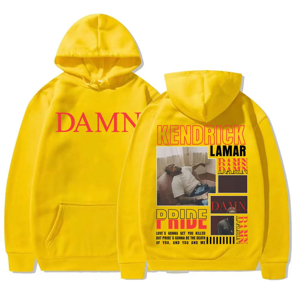 Kendrick Lamar Damn Album Cover Print Hoodies